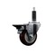 Service Caster 3.5'' Maroon Poly Swivel 1'' Expanding Stem Caster with Brake SCC-EX20S3514-PPUB-MRN-PLB-1 - alternate 1